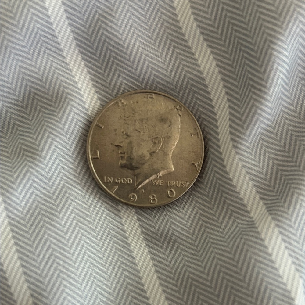 1980 Kennedy Half Dollar Silver Tone Coin